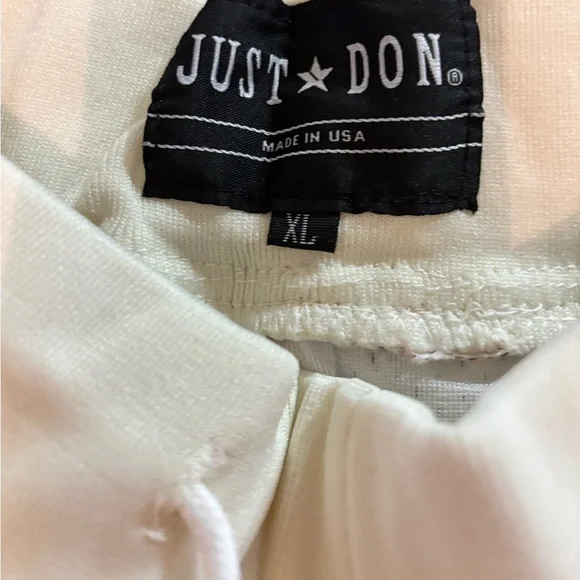 Just Don Hardwood Classics Boston Celtics Green and Cream Basketball 🏀 Shorts Athletic